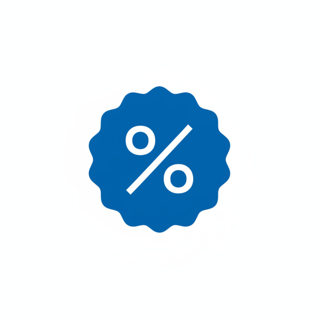 Angebote Icon in Allianz Blau